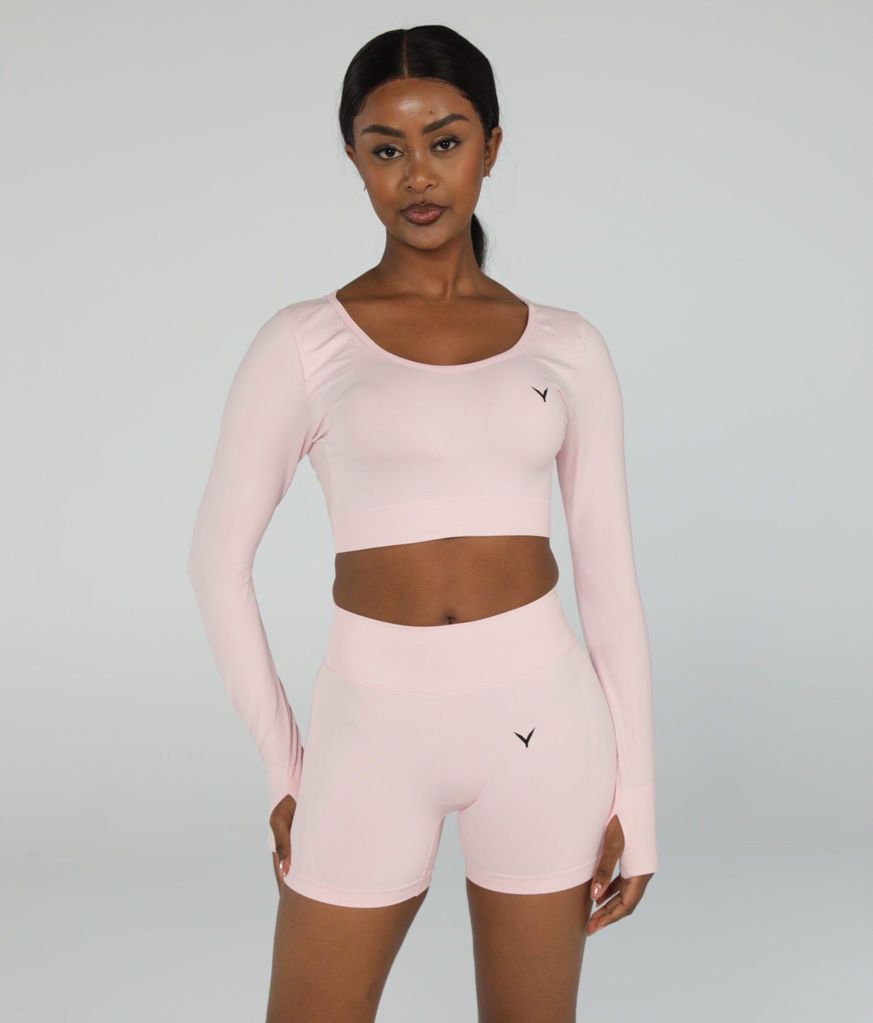 Align Shorts + Cropped Long Sleeve Bra Set