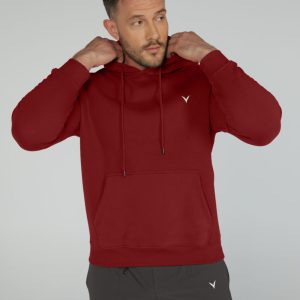 OlyCore Essential Hoodie - XL, Dark-Red