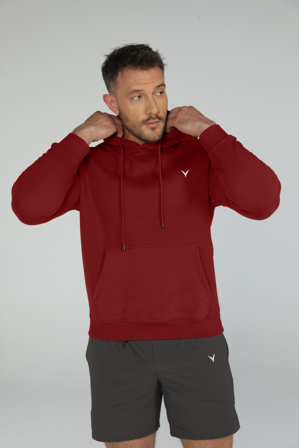 OlyCore Essential Hoodie - XL, Dark-Red