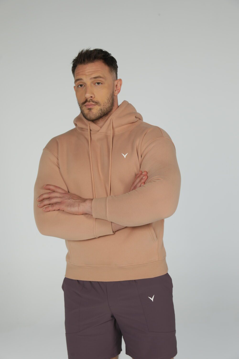 OlyCore Essential Hoodie - XL, Light-Brown