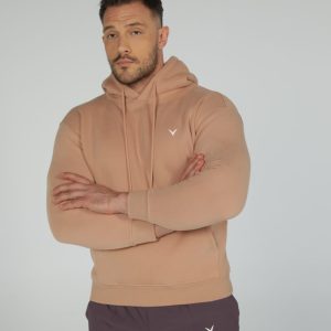 OlyCore Essential Hoodie - L, Light-Brown