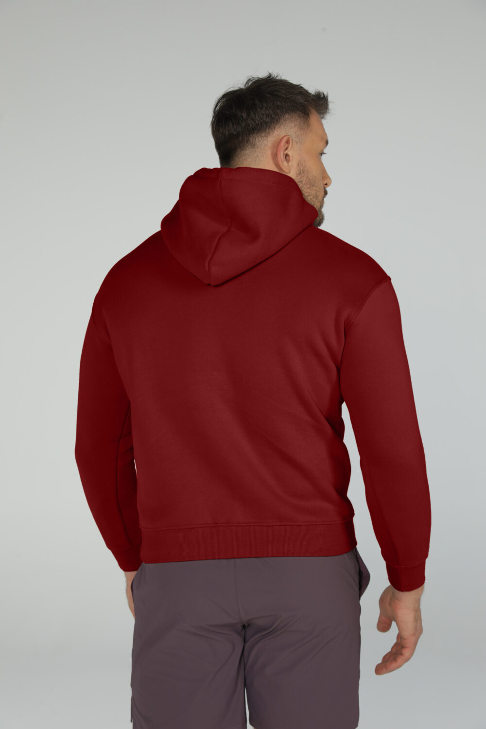 OlyCore Essential Hoodie - M, Dark-Red