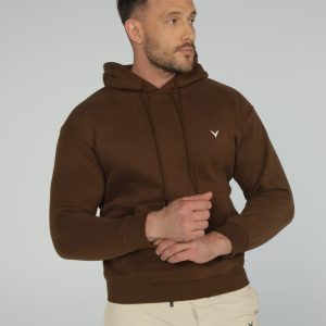 OlyCore Essential Hoodie - XL, Dark-Brown