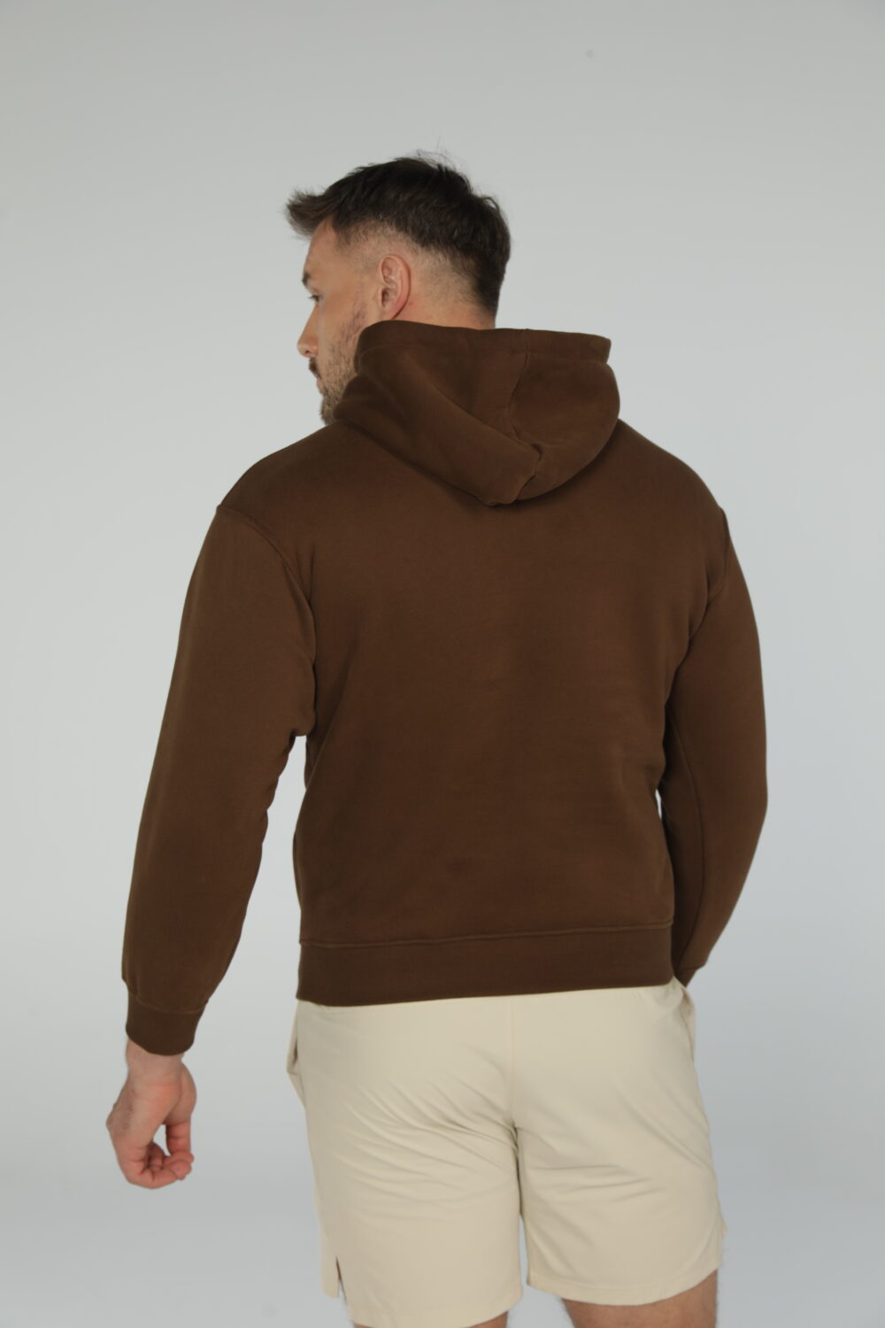 OlyCore Essential Hoodie - L, Dark-Brown