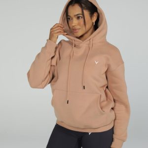 OlyCore Essential Hoodie - S, Light-Brown