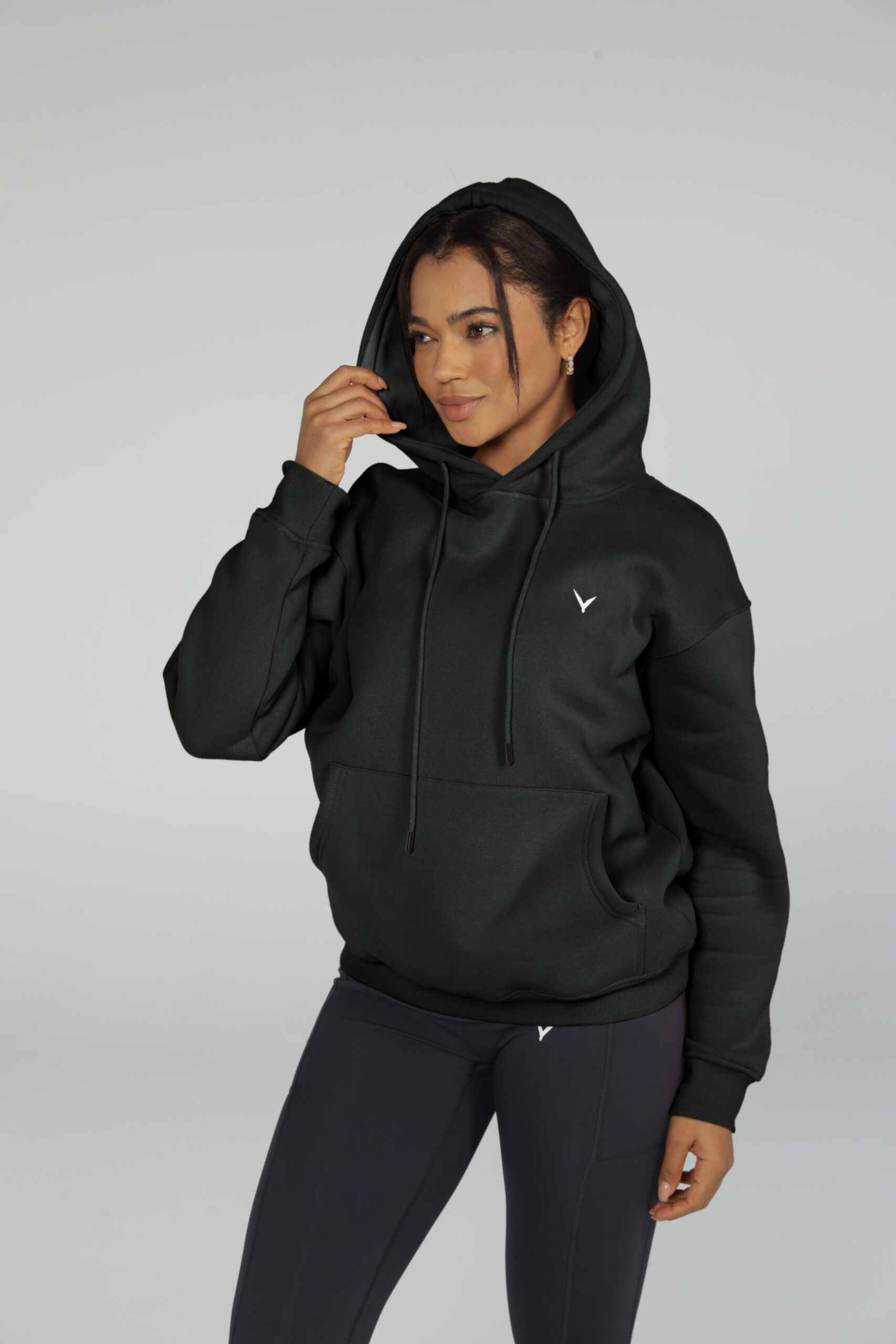 OlyCore Essential Hoodie - S, Dark-Green