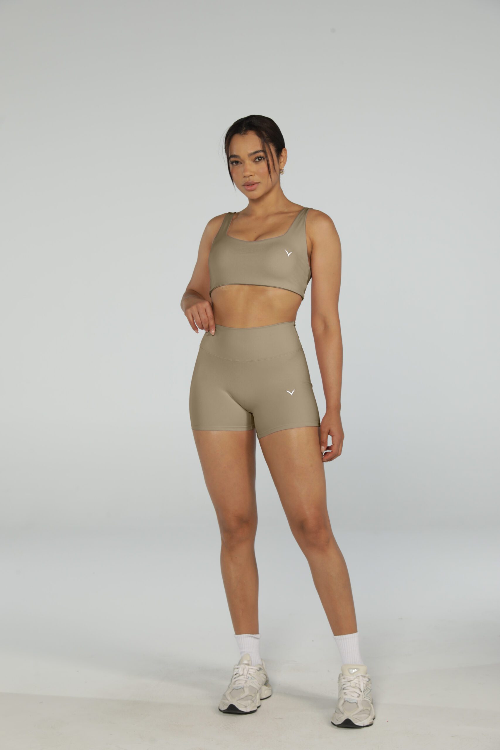 Fly Bra + Shorts Set - Latte, XL