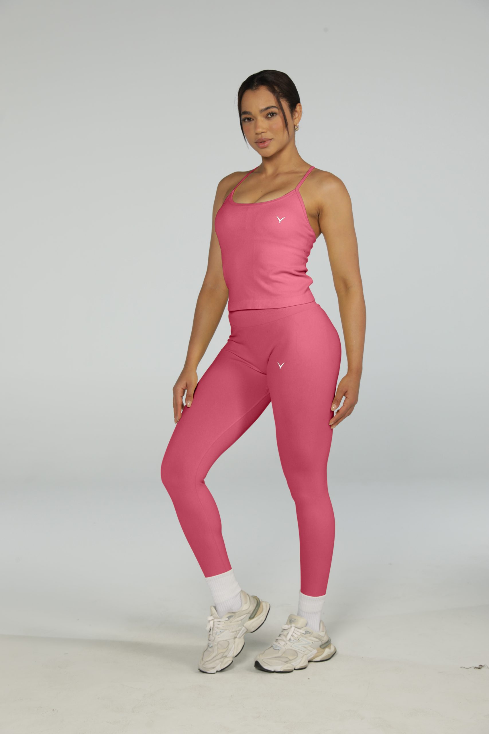 Drive Shorts + Tank Top Set - Pink, M