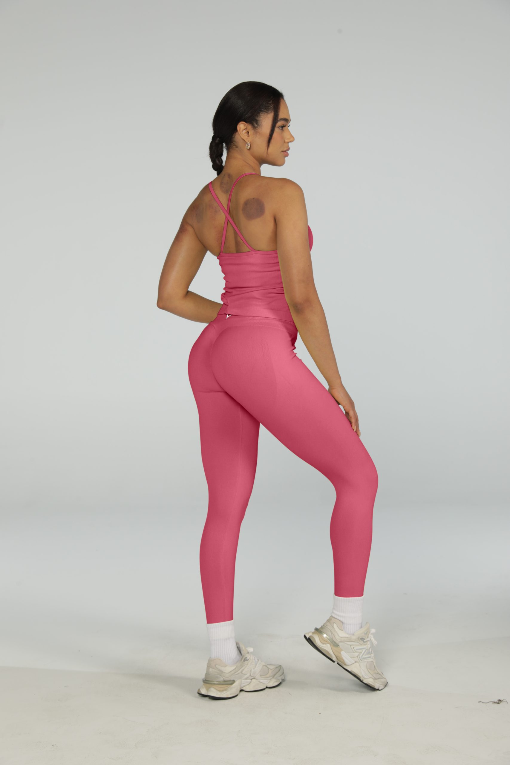 Drive Shorts + Tank Top Set - Pink, L
