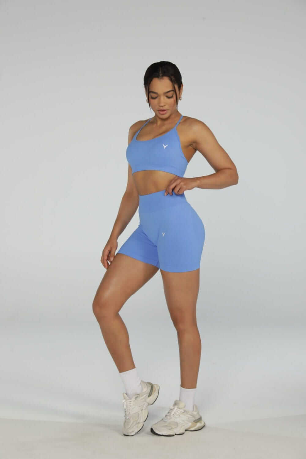 Drive Shorts + Tank Top Set - Light Sky Blue, M